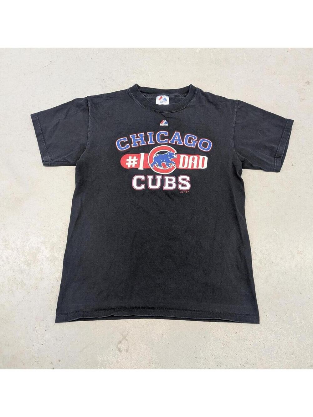 Vintage Y2K MLB Majestic Chicago Cubs #1 Dad T-shirt